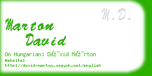 marton david business card